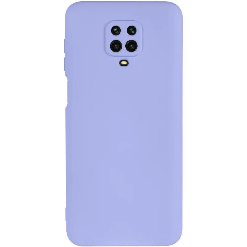 Цветной силиконовый чехол GETMAN с закрытой камерой на Xiaomi Redmi Note 9s / Note 9 Pro / Note 9 Pro Max – Сиреневый / Light purple. Фото 1 из 5