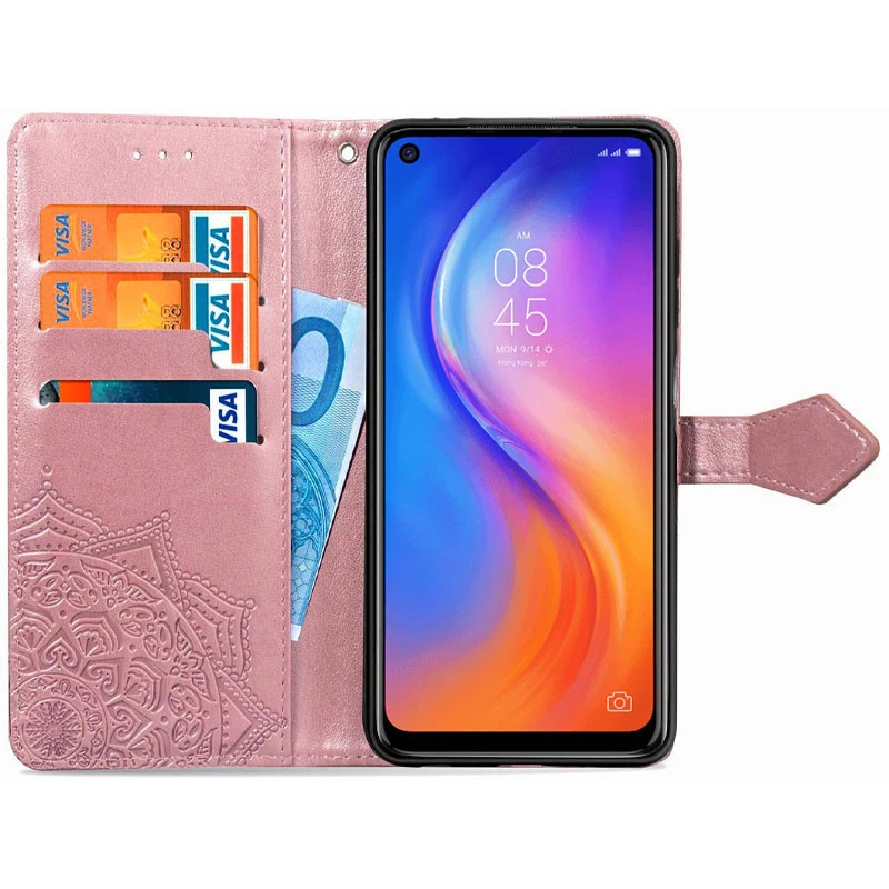 Шкіряний чохол-книжка Art Case з візитницею для TECNO Camon 17P – Рожевий. Фото 2 з 5