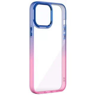 Силиконовый чехол фреш для Apple iPhone 14 Pro (6.1") — Синий / Розовый