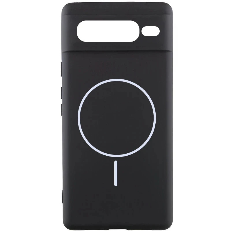 Чехол Silicone Cover Lakshmi Full Camera (AA) with Magnetic Fit для Google Pixel 7 Pro – Черный / Black. Фото 1 из 4