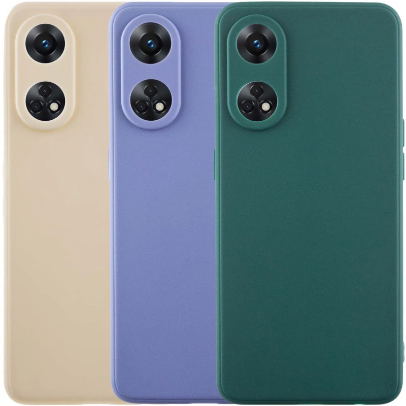 Цветной силиконовый чехол с защитой камеры для Oppo Reno 8T 4G фото 1 из 2