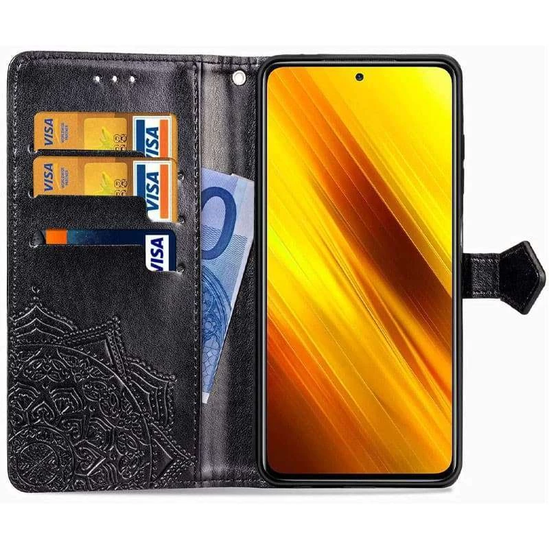 Шкіряний чохол-книжка Art Case з візитницею для Realme C11 (2021) – Чорний. Фото 2 з 4