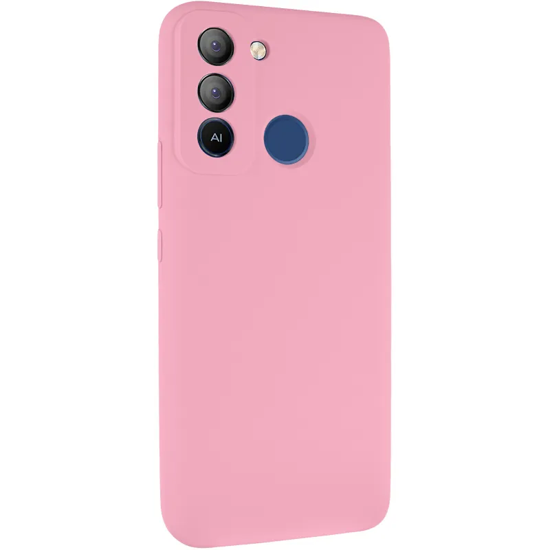 Чехол Silicone Case Lakshmi Premium з закритою камерою на TECNO Pop 5 LTE – Розовый / Light pink. Фото 1 из 8