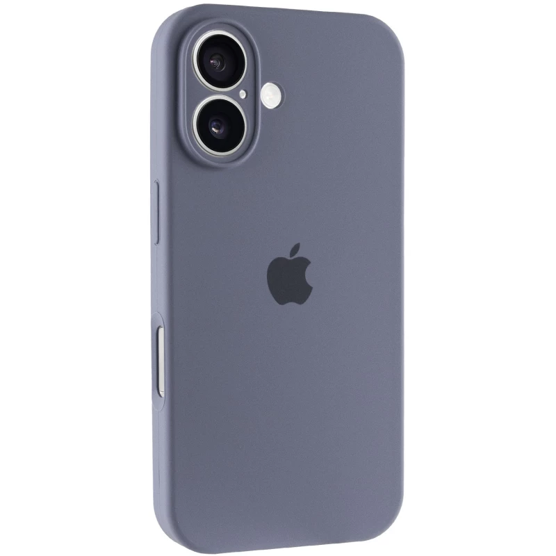 Чохол Silicone Case з захистом камери на Apple iPhone 16 Plus – Сірий / Lavender Gray. Фото 1 з 8