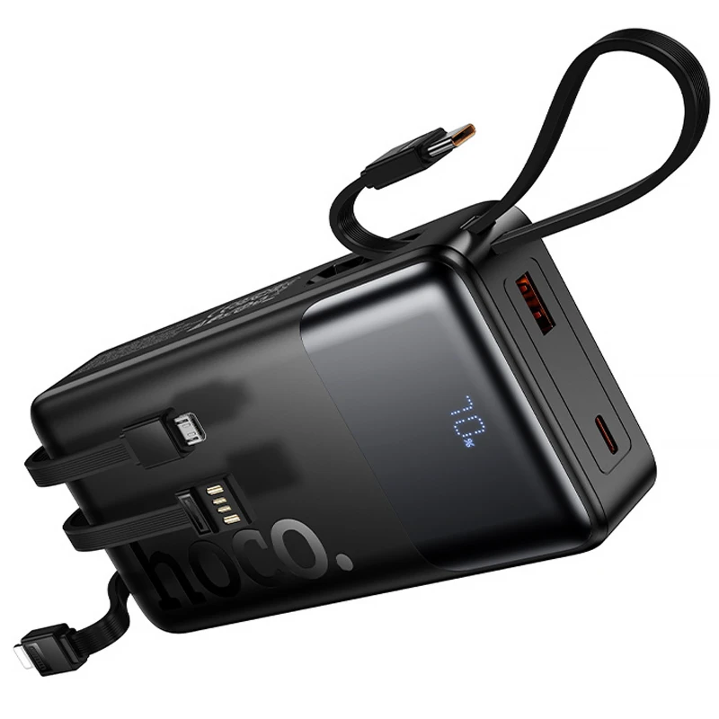 Портативное ЗУ Power Bank Hoco J156A Founder 22.5W+PD20W with 4 cables 20000 mAh – Black. Фото 6 из 6