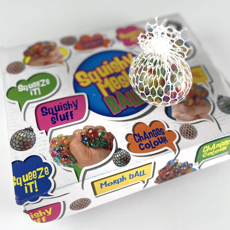 Игрушка-антистресс "Mesh Squish Ball" – Rainbow. Фото 3 из 4