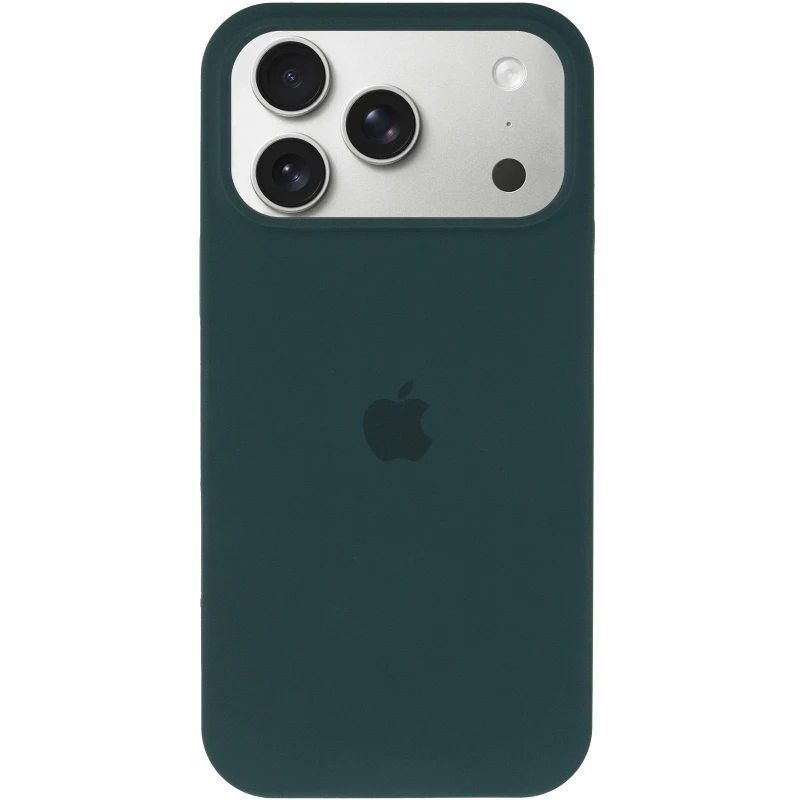 Чохол Silicone Case з закритим низом на Apple iPhone 17 Pro (6.3") – Зелений / Forest green. Фото 3 з 6