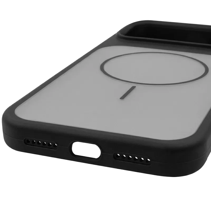 Чохол Silk Duo Color (AA) NO LOGO with Magnetic Fit для Apple iPhone 18 Pro – Black. Фото 6 з 6