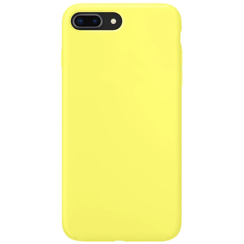 Чохол з закритим низом Silicone Case на Apple iPhone 7 plus / 8 plus – Жовтий / Yellow. Фото 1 з 1