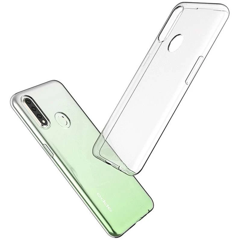 Ультратонкий силиконовый чехол 1 мм для Oppo A31 – Бесцветный (прозрачный). Фото 2 из 7