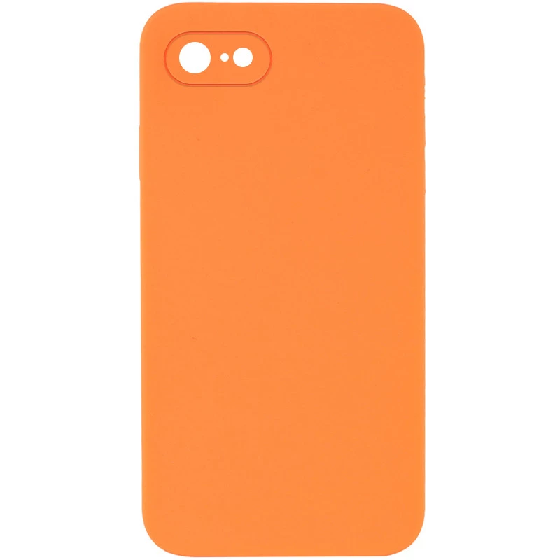 Чехол Silicone Case Square L с защитой камеры для Apple iPhone SE (2020) – Оранжевый / Papaya. Фото 1 из 3