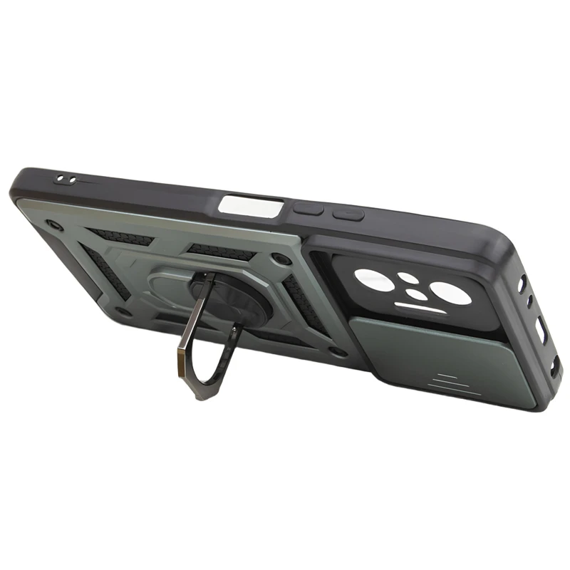 Удароміцний чохол Ummi Camshield Serge Ring (in box) для Xiaomi Redmi Note 10 Pro Max – Зелений. Фото 6 з 7