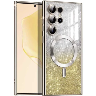 Чехол с блесками, защитными линзами на камеру и MagSafe для Samsung Galaxy S25 Ultra фото 1 из 4