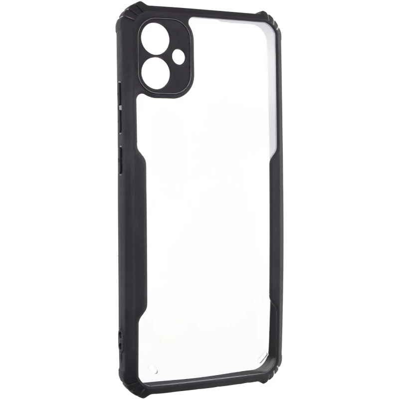 Чорний TPU+PC з посиленими кутами для Samsung Galaxy A04e – Black. Фото 2 з 6