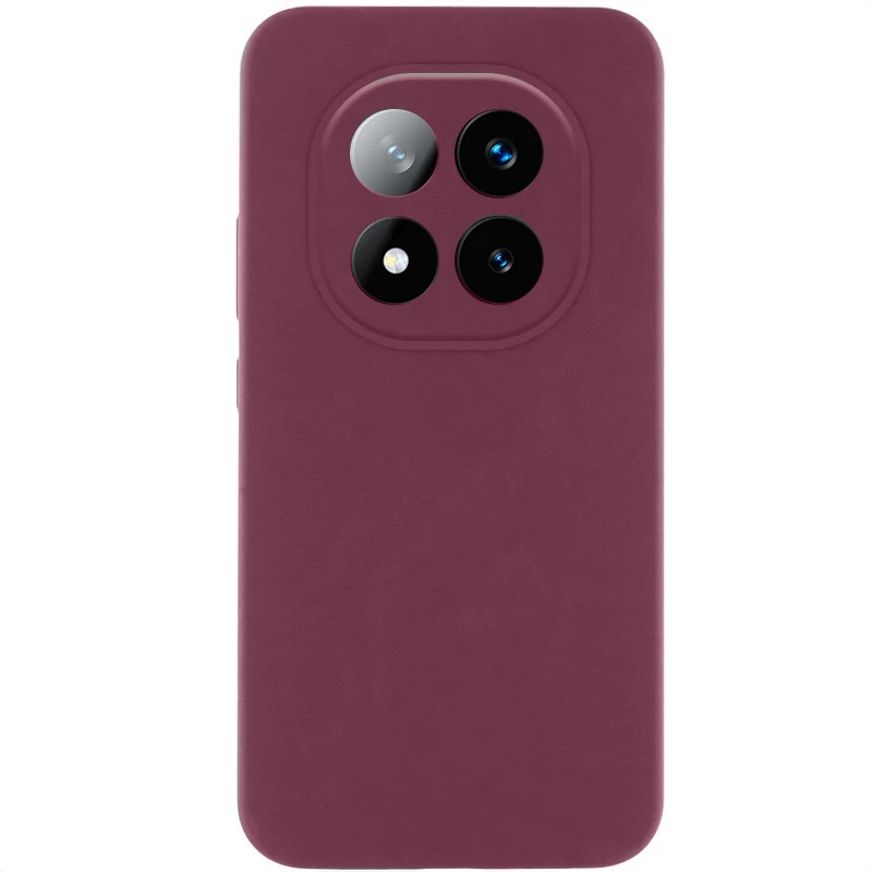 Чехол Silicone Case Lakshmi Premium з закритою камерою на Xiaomi Redmi Note 15 Pro 4G – Бордовый / Plum. Фото 1 из 1
