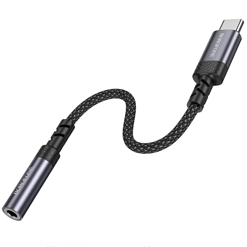 Перехідник Borofone BV24 Graceful Type-C to 3.5mm – Metal grey. Фото 4 з 6