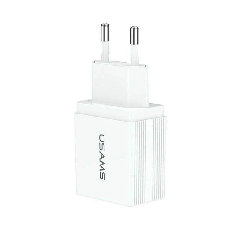 

МЗП USAMS US-CC090 T24 2.1A Dual USB Travel Charger （EU）