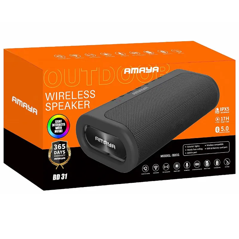 Bluetooth Колонка Amaya BD31 Subwoofer 80W – Black. Фото 3 з 10