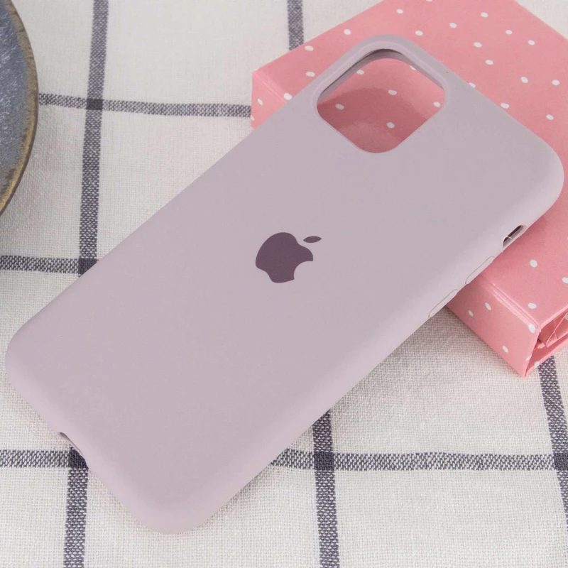 Чехол Silicone Case с закрытым низом для Apple iPhone 11 Pro Max (6.5") – Серый / Lavender. Фото 2 из 3