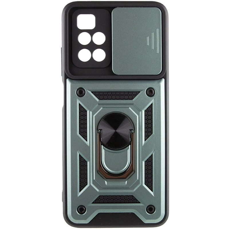 Удароміцний чохол Ummi Camshield Serge Ring (in box) для Xiaomi Redmi 10 – Зелений / Green. Фото 1 з 4