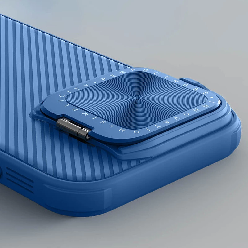 Чохол Silicone Nillkin LensWing Prop Magnetic для Apple iPhone 16 Pro – Синій / Blue. Фото 20 з 21