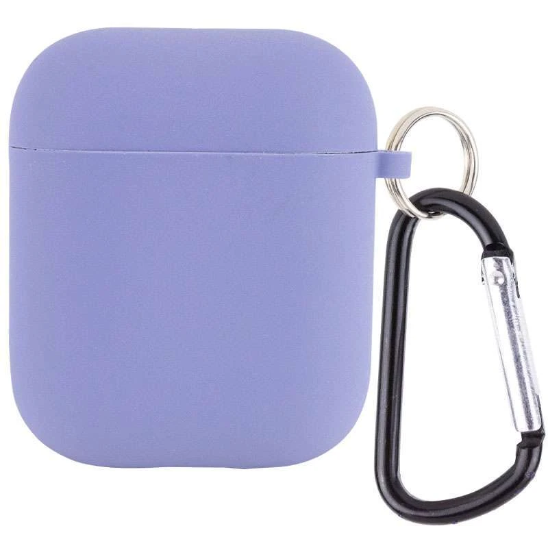 

Силиконовый футляр с микрофиброй для наушников Airpods 1/2 (Серый / Lavender Gray), Сірий / lavender gray