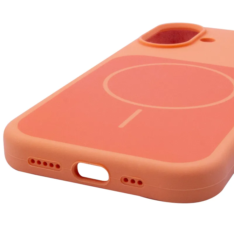 Чохол Silk Duo Color (AA) NO LOGO with Magnetic Fit для Apple iPhone 17 (6.3") – Orange. Фото 7 з 7