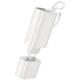 Портативний ЗП Power Bank Hoco J148 Handy PD20W with cable 5000 mAh фото 1 з 3