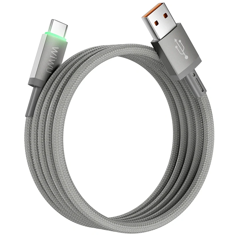 Дата кабель WIWU C082 Maglink USB to Type-C 60W (1m) – Grey. Фото 3 з 5