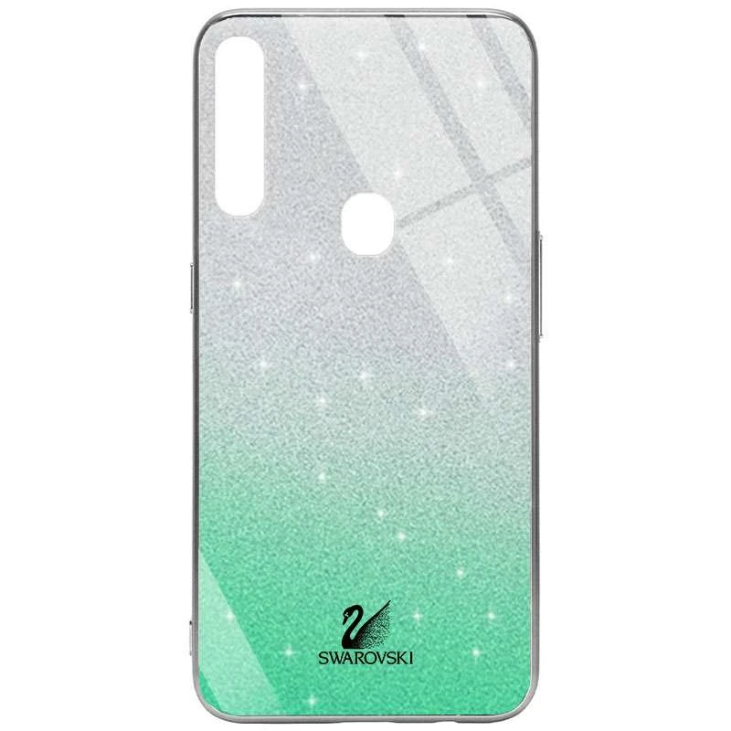 

Стеклянный чехол Swarovski для Oppo A31 (Бирюзовый), Бірюзовий
