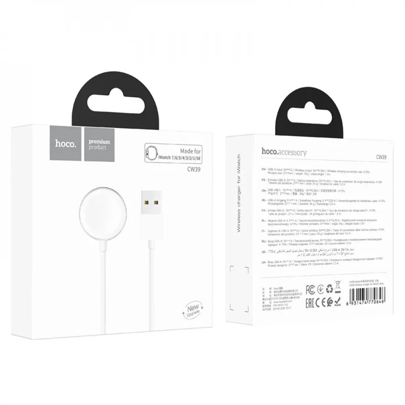 БЗП Hoco CW39 Wireless charger for iWatch – White. Фото 6 з 8