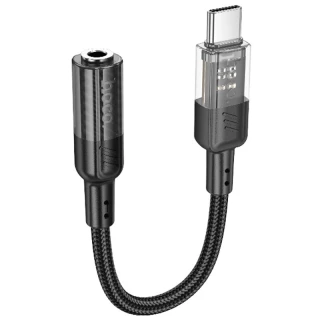 Перехідник Aux Hoco LS37 Spirit transparent external sound card Type-C to 3.5mm фото 1 з 6