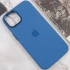 Чехол Silicone Case с металлическими кнопками для Apple iPhone 14 (6.1") – Синий / Blue Jay. Фото 8 из 9