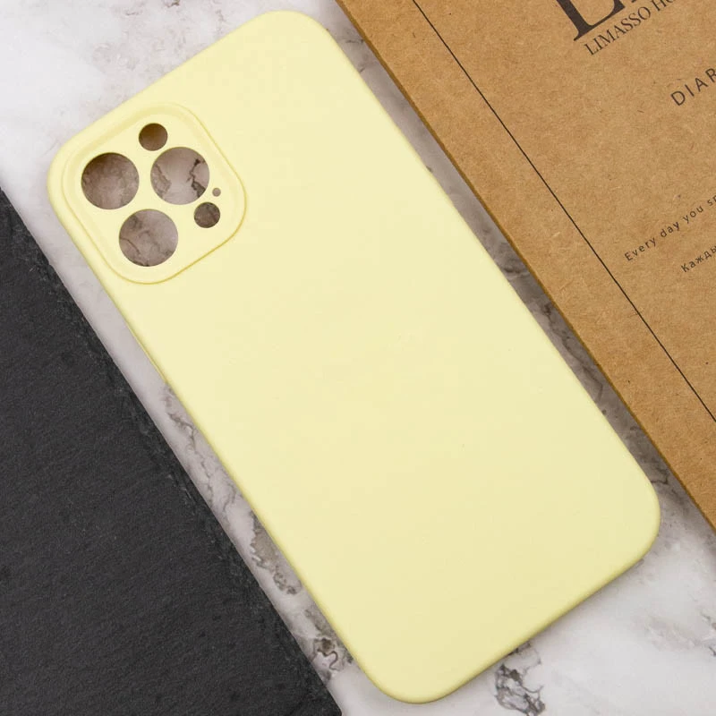 Чохол Silk Full Camera Protective (AA) NO LOGO для Apple iPhone 12 Pro Max (6.7") – Жовтий / Mellow Yellow. Фото 4 з 5