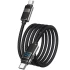 Дата кабель Hoco U137 Line with display Type-C to Type-C 60W (1.2m) – Black. Фото 4 з 6
