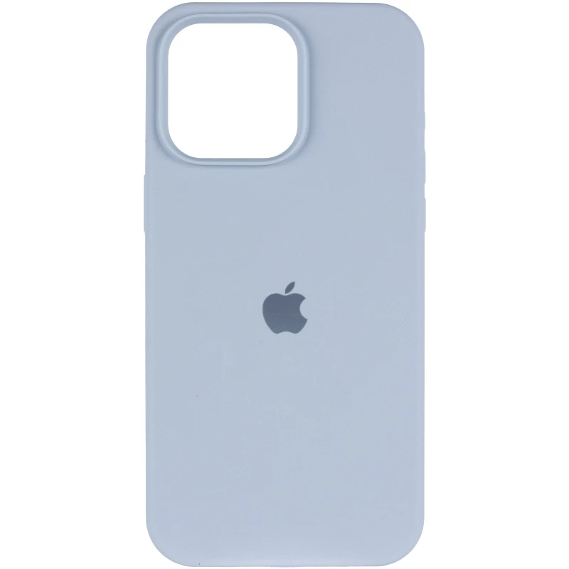Чехол Silicone Case (AA) Logo with MagSafe для Apple iPhone 14 (6.1") – Голубой / Lilac Blue. Фото 3 из 6