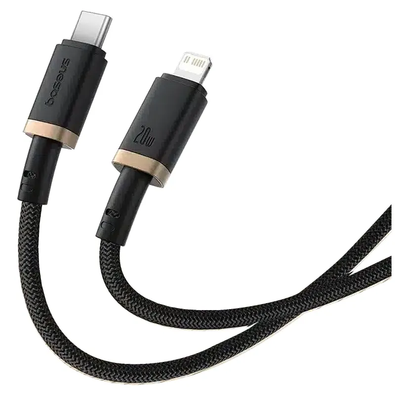 Дата кабель Baseus Dura Series Fast Charging Type-C to Lightning 20W (1m) (CB000123) – Gold / Black. Фото 2 из 2