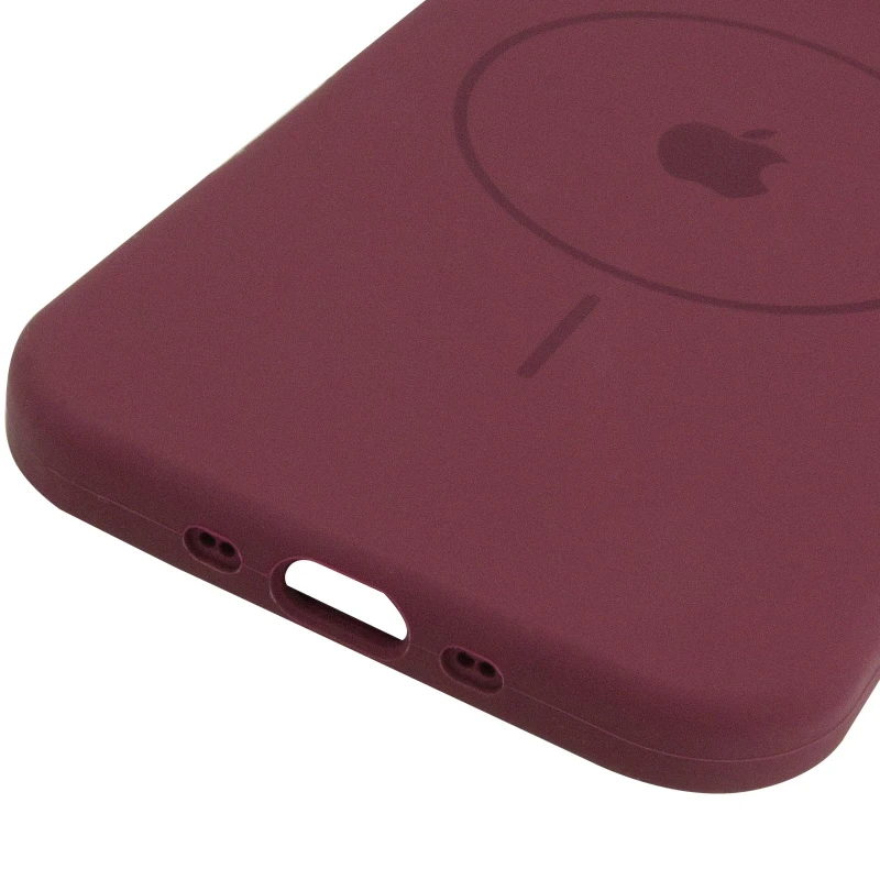 Чохол Silicone Case Full Protective (AA) V2 with MagSafe для Apple iPhone 17 Air (6.5") – Бордовий / Plum. Фото 10 з 11