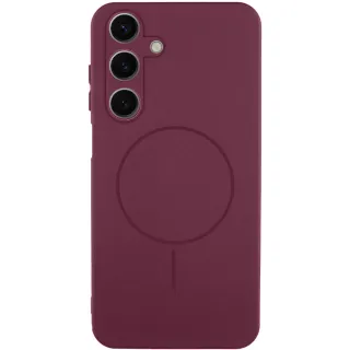 Чохол Silicone Cover Lakshmi Full Camera (AA) with Magnetic Fit для Samsung Galaxy A17 4G/5G — Бордовий / Marsala
