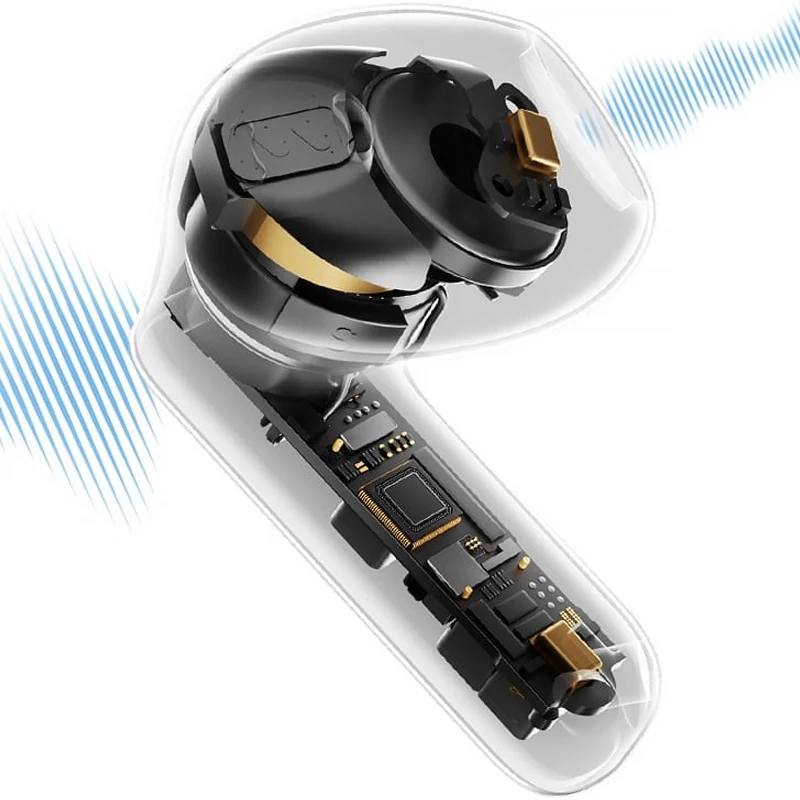 Бездротові TWS навушники Baseus Bass BS1 Adaptive ANC (A00101) – Moon White. Фото 2 з 2