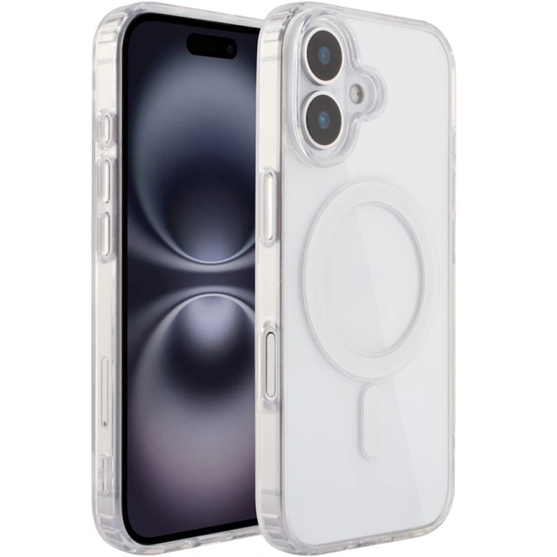 Чехол TPU Crystal Case with Magnetic Fit для Apple iPhone 16 – Clear. Фото 18 из 19