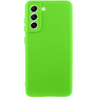 Кольоровий силіконовий чохол GETMAN із закритою камерою для Samsung Galaxy S21 FE фото 1 з 3