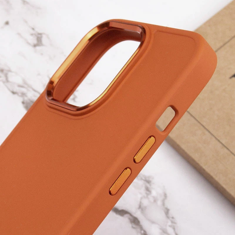 TPU чохол Bonbon з металевими кнопками на Apple iPhone 13 Pro Max (6.7") – Помаранчевий / Papaya. Фото 14 з 15