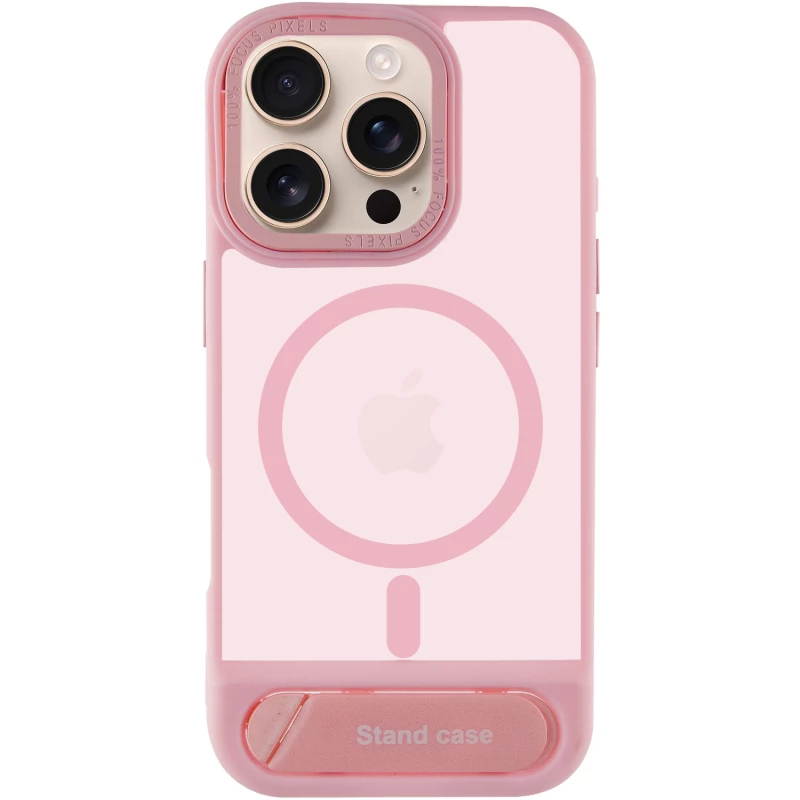 TPU+PC чехол Stand case для Apple iPhone 16 Pro Max – Pink. Фото 3 из 7