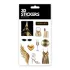 Стікер-набір 3D до 10*15см XXL – Golden Glam (11 pcs). Фото 1 з 3