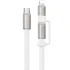 Дата кабель Hoco X125 Surplus 2in1 Type-C to Lightning/Type-C 60W (1m) – White. Фото 1 з 4