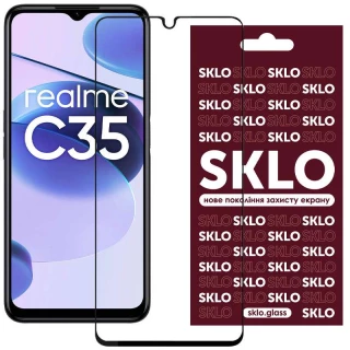 Защитное стекло SKLO 3D для Realme C35 фото 1 из 4