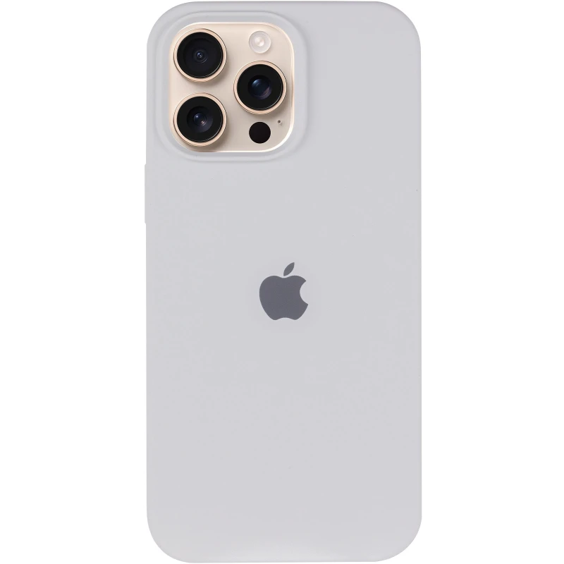 Чохол Silicone Case з закритим низом на Apple iPhone 16 Pro – Білий / White. Фото 3 з 8