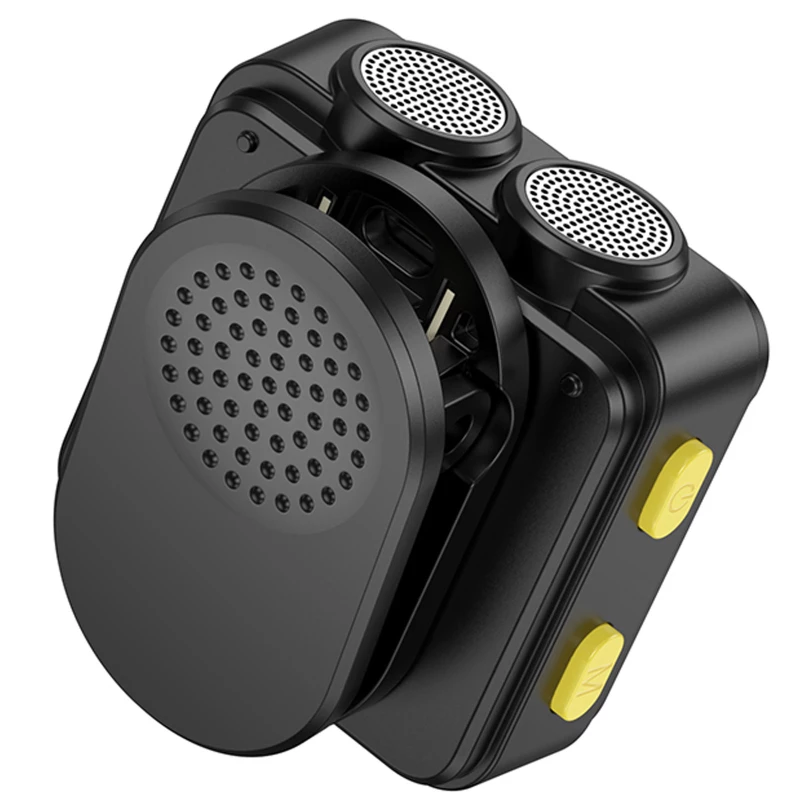 Петличний бездротовий мікрофон Hoco L17 Dual-mic magnetic (Lightning/Type-C) – Black. Фото 5 з 6