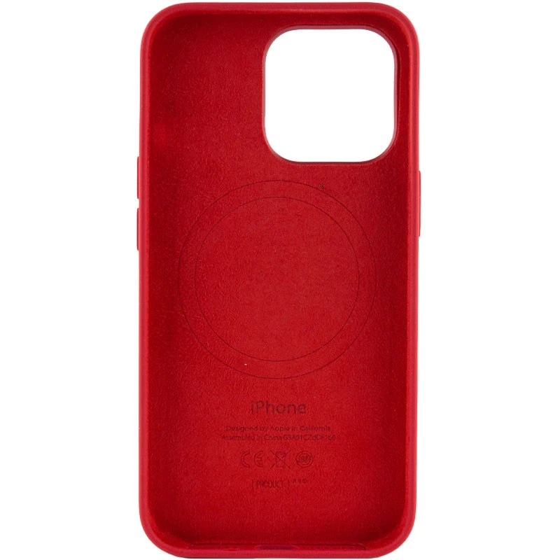 Чехол Silicone case (AAA) with Magsafe and Animation для Apple iPhone 13 Pro Max (6.7") – Красный / Red. Фото 3 из 7